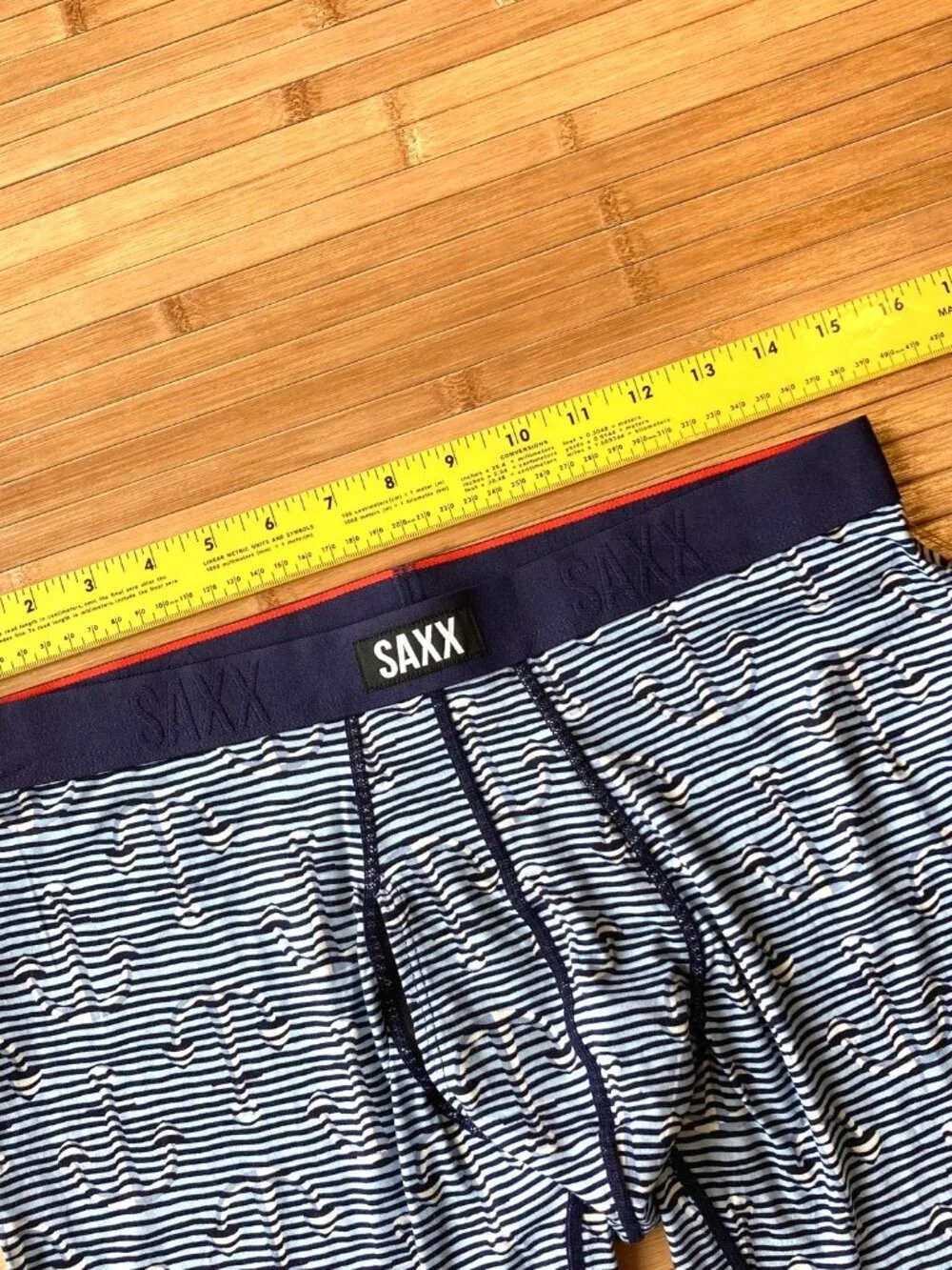 SAXX Vibe Xtra Soft Comfort Boxer Brief Mens Large L Anchor Stripe Blue NWT